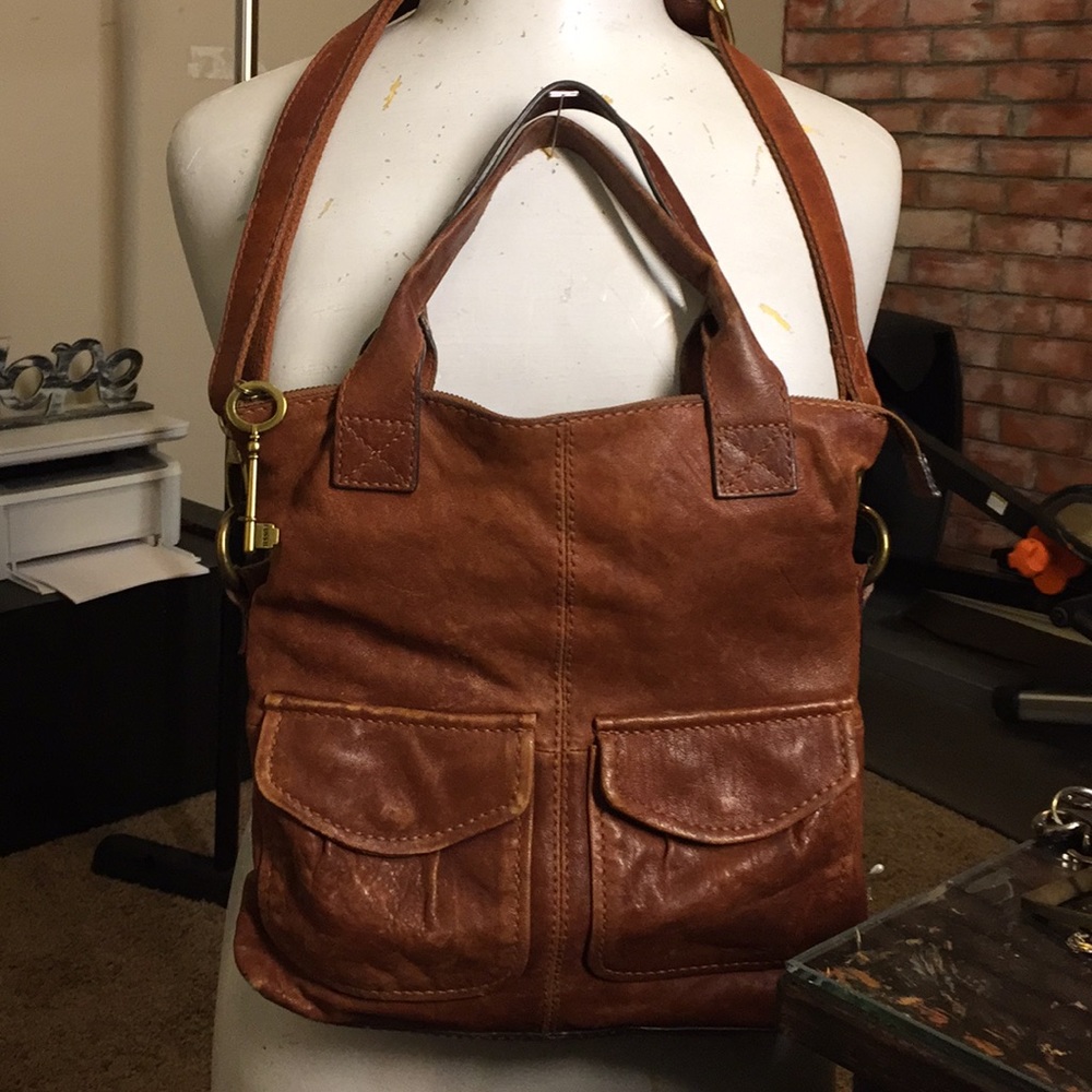 Vintage leather fossil